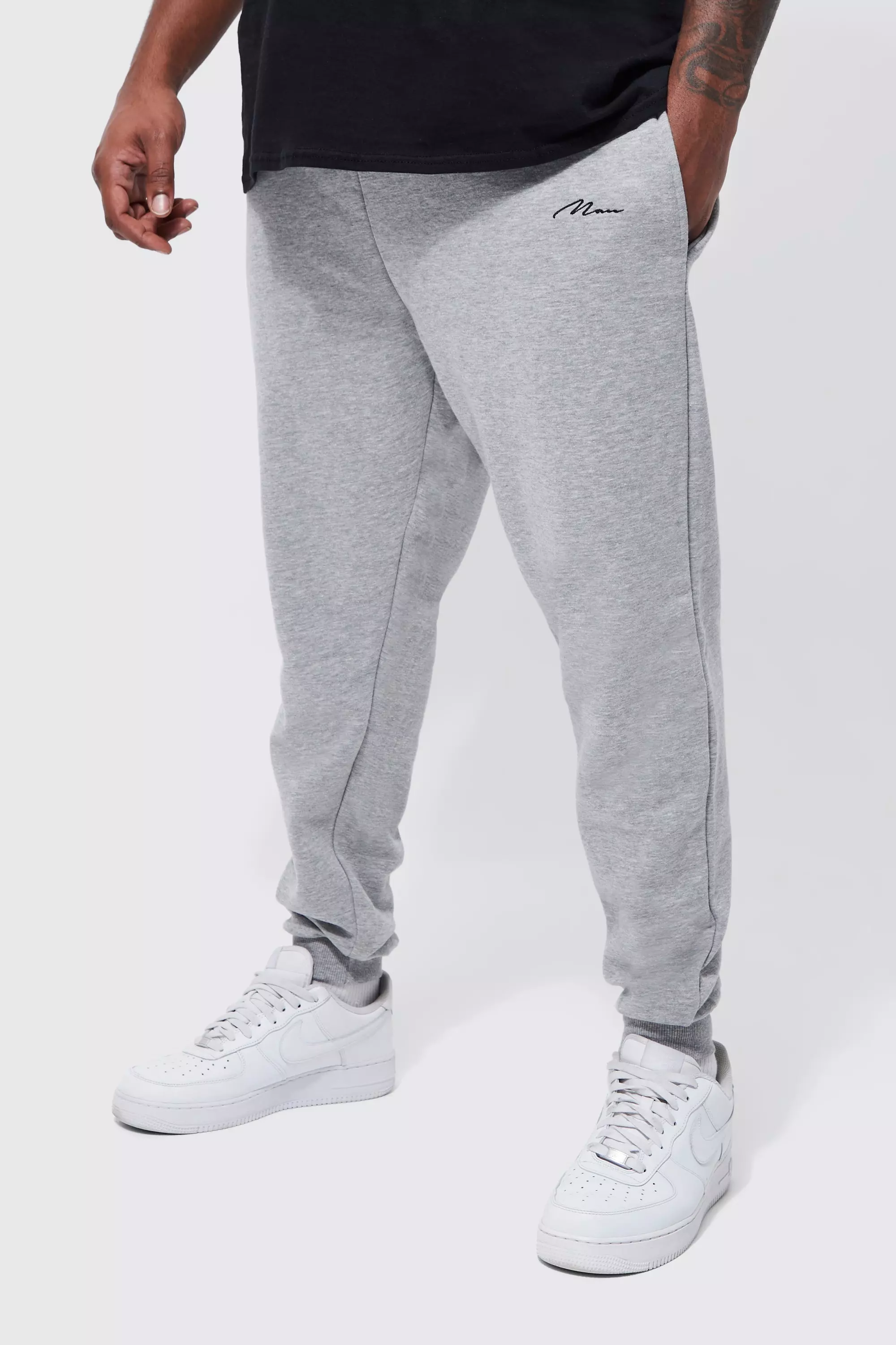 Boohooman best sale grey joggers